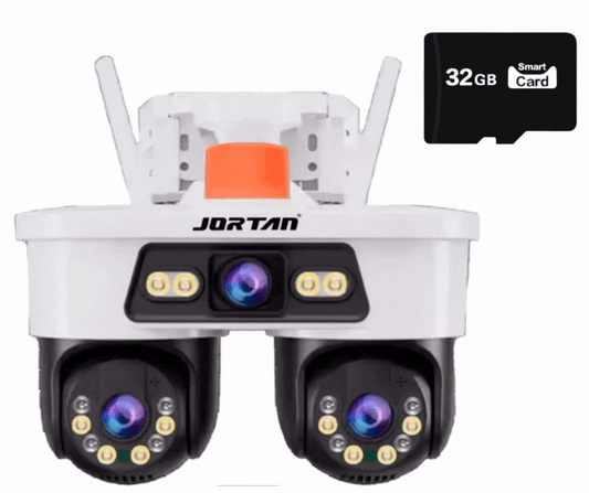 Cameră Tripla Supraveghere WiFi JORTAN 8 + CARD CADOU