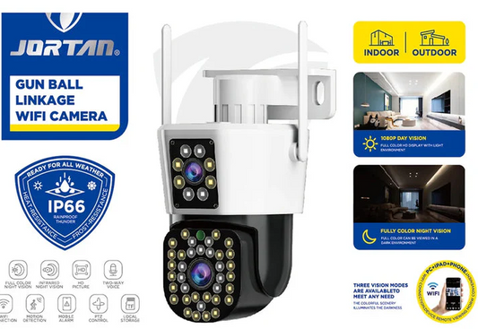Camera Dubla WiFi JORTAN 8293 , Full HD + CARD CADOU