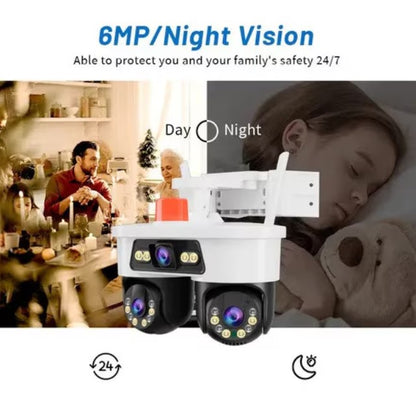 Cameră Tripla Supraveghere WiFi JORTAN 8 + CARD CADOU