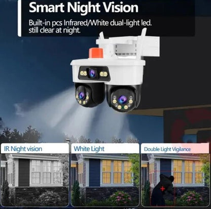 Cameră Tripla Supraveghere WiFi JORTAN 8 + CARD CADOU