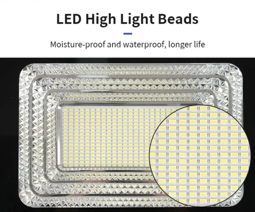 Proiector solar puternic JORTAN® de 300W, LED-uri SMD, panou solar si telecomanda, IP66