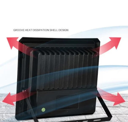 Proiector solar puternic JORTAN® de 500W, LED-uri SMD, panou solar si telecomanda, IP66