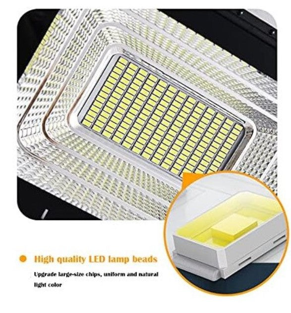 Proiector solar puternic JORTAN® de 500W, LED-uri SMD, panou solar si telecomanda, IP66