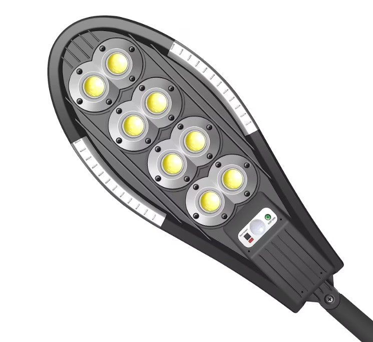 Lampa Solara 8 COB cu Senzor de Miscare JORTAN, Panou solar incorporat