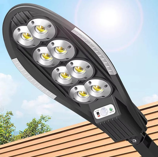 Lampa Solara 8 COB cu Senzor de Miscare JORTAN, Panou solar incorporat